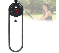 EXSHUING Siste-ma De Poleas Con Cuerda Infinita Y Resistencia Ajustable De 3 A 30 Kg. Herramienta De Entrenamiento De Cuerpo Completo. Entrenamiento De Fuerza Con Cuerda Para Mejorar(Black+Red)