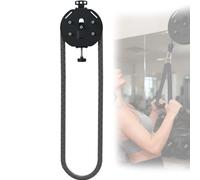 EXSHUING Siste-ma De Poleas De Cable Portátil, Entrenador De Cuerda Sin Fin Para Gimnasio En Casa, Cuerda De Nailon Con Núcleo De Acero De 4 M, Resistencia Ajustable: 3-30 Kg, Para Hiit(Black)