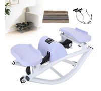 EXSHUING Stepper De Balanceo Lateral con Pantalla Digital Y Sis-Tema Hidráulico Silencioso (Menos De 45 Db). Incluye Tapete Y Cuerda para Entrenamiento Completo. Soporta 120 Kg(Purple)