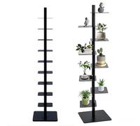 EXSHUING Transforma tu Espacio con Nuestra estantería metálica de 9 Niveles: giratoria 360°, estantería Resistente para Esquinas, Torre Vertical Que Ahorra Espacio para oficinas(Black)