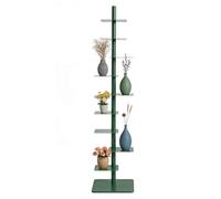 EXSHUING Vertical Estantería de Lomo Giratorio de 9 Niveles con estantes de 360 Grados, Ideal para Espacios pequeños, 175 cm de Altura, diseño Moderno, (Green)
