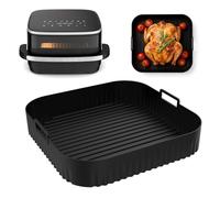 Exsink Molde Air Fryer Silicona para Moulinex Easy Fry XL Surface, 27cm Moldes Silicona Freidora de Aire para Tefal Easy Fry XL Surface, Bandeja Silicona Air Fryer Recipiente Air Fryer Accesorios