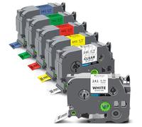 Exsun 18mm Cinta Compatible para Brother P-touch TZe-241 TZe-141 TZe-441 TZe-541 TZe-641 TZe-741 Cintas para Brother Ptouch PTD400 PT-P710BT PTE550WVP D400VP 1830VP P750W D600VP P700 D450VP