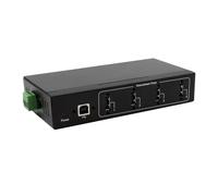 Exsys EX-11214HMVS - Fuente de alimentación (4 puertos, USB 2.0, metal, adaptador DIN-Rail, kit Genesys