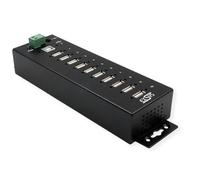 EXSYS EX-1170HMVS - Hub de metal con 10 puertos USB 2.0 (15 KV)