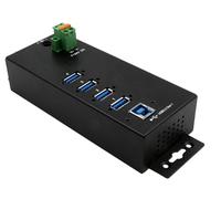 EXSYS EX-1186HMVS-2 USB 3.2 Gen 1 - Concentrador de Metal con 4 Puertos con protección contra sobretensiones