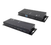 EXSYS EX1188HMS3 - Concentrador industrial USB 3.0 de 7 puertos, 7x A, 15 kV ESD