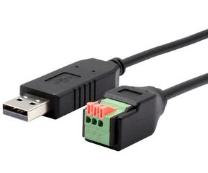 Exsys EX-13009 - Cable USB a 1 conector serie RS-458 con bloque terminal con pulsador