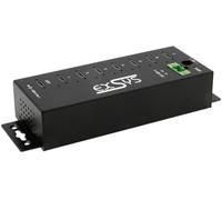 EXSYS EX-1537HMVS Hub metálico USB-C 3.2 Gen 1 de 7 puertos gestionado con protección contra sobretensiones 15 KV EDS