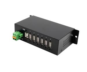 EXSYS EX-1596HMVS - Concentrador USB 2.0 (6 Puertos, Metal, con protección contra sobretensiones)