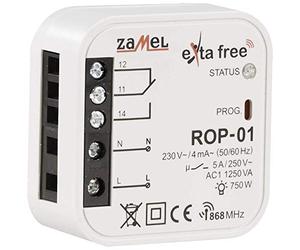 EXTA FREE ROP-01 Receptor inalámbrico de 1 Canal, 47,5x47,5x20 mm