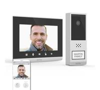 Extel Wave 2 Videoportero Inalámbrico 7” con App, 350 m en Campo Abierto | WiFi 2,4/5 GHz, placa con batería e IP44, pantalla 1296 × 732, visión nocturna, microSD 8 GB y control de cerradura o portal.
