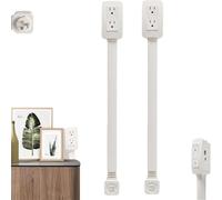 Extendable Rotating Outlet, White Plastic Power Socket Expander, Extendable Outlet for Hard to Reach Places, USB-C, USB-A,2 AC Outlets,(1 Pc)