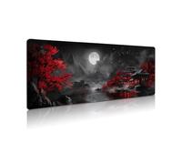 Extended Gaming Mouse Pad, Large Mouse Mat 3 mm Nature Rubber Base Mousepad with Stitched Edges, Non-Slip Desk Mat for Office Home Great Gift 31.5x11.8 Inch (Dark Canyon 5)