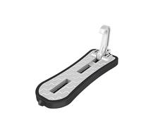 Extended Reach Car Door Step | Multifunction Foldable Auxiliary Foot Pedal & Emergency Window Breaker for Roof Rack Access | Universal Latch Hook for SUV, Van, Truck (Silver)