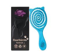 EXTENDIO® Cepillo Mini Desenredante Profesional - Ligero, Curvado y Ergonómico - Para Cabello Largo, Rizado o Fino - Sin Tirones, Ideal para Uso Diario - Color (Azul)