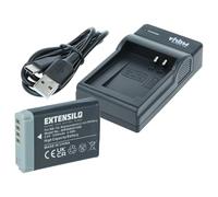 EXTENSILO 1x Base de Carga, 1x batería, 1x Cable USB-A/USB-C Compatible con Canon PowerShot G7 X Mark III, G9 X Mark II, G9X
