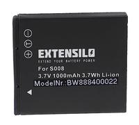 EXTENSILO 1x Batería Compatible con Panasonic Lumix DMC-FX33, DMC-FX35, DMC-FX37 cámara Digital, DSLR (1000 mAh, 3,7 V, Li-Ion)