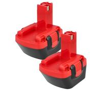 EXTENSILO 2X batería Compatible con Bosch GSR 12-2, JAN-55, GSR 12-1, GSR 12V, PSR 12, PAG 12, PSB 12 VE-2 Herramienta (3300 mAh, NiMH, 12 V)