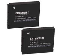 EXTENSILO 2X batería Compatible con Canon PowerShot SX500 IS, SX510 HS, SX530 HS, SX600 HS, SX510H, SX520 HS cámara (1000 mAh, 3,7 V, Li-Ion)