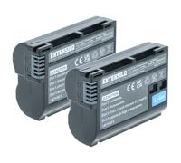 EXTENSILO 2X batería Compatible con Nikon D800, D7000, D7100, D610, D7200, D750, D500, D600, D7500, D780 cámara (2250 mAh, 7 V, Li-Ion) con infochip