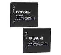 EXTENSILO 2X batería Compatible con Panasonic Lumix DMC-FS3, DMC-FS20, DMC-FS5, DMC-FX33, DMC-FX30, DMC-FX35 cámara (1000 mAh, 3,7 V, Li-Ion)