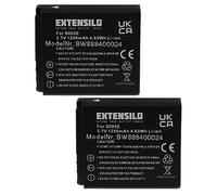 EXTENSILO 2X batería Compatible con Ricoh Caplio GX200, DX-2G, R4, R3, GX100, G700SE, DX-1G, G700, G600, R30 cámara (1250 mAh, 3,7 V, Li-Ion)