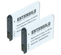 EXTENSILO 2X batería Compatible con Samsung N9V, PL20, L20, MV800, ES91, PL200, PL171, PL170, PL120, PL100 cámara (700 mAh, 3,6 V, Li-Ion)