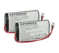 EXTENSILO 2X batería Compatible con Sigor Nuindie Floor, Nuindie Mini, Nuindie lámpara de Mesa/mesita de Noche (6800 mAh, 3,7 V, Li-Ion)