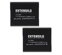 EXTENSILO 2X batería Compatible con Sony Cybershot DSC-W610, DSC-W620, DSC-W560, DSC-W570, DSC-W650, DSC-W630 cámara (630 mAh, 3,7 V, Li-Ion)
