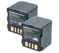 EXTENSILO 2X batería reemplaza JVC BN-VF707, BN-VF707U, BN-VF714, BN-VF714U, BN-VF733, BN-VF733U para cámara (1500 mAh, 7,4 V, Li-Ion)