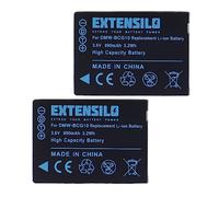 EXTENSILO 2X Batería reemplaza Panasonic DMW-BCG10, DMW-BCG10E para cámara Digital, DSLR (890 mAh, 3,6 V, Li-Ion)