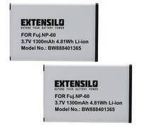 EXTENSILO 2X batería reemplaza Ricoh DB40, DB43 para cámara (1300 mAh, 3,7 V, Li-Ion)