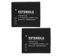 EXTENSILO 2X Batería reemplaza Samsung AD43-00197A, BP125A, IA-BP125 para cámara (1250 mAh, 3,7 V, Li-Ion)