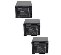 EXTENSILO 3X batería Compatible con Canon Legria HF M32, HF M300, HF M31, HF G25, HF M306, HF M307 cámara de vídeo (2670 mAh, 7,2 V, Li-Ion)
