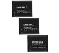 EXTENSILO 3X batería Compatible con Panasonic Lumix DMC-TZ40K, DMC-TS6, DMC-TZ40, DMC-TS5S, DMC-TS5K cámara (1050 mAh, 3,7 V, Li-Ion)