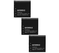 EXTENSILO 3X batería Compatible con Yashica City 200 | 100 cámara (1250 mAh, 3,7 V, Li-Ion)