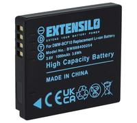 EXTENSILO Batería Compatible con Panasonic Lumix DMC-FS6PC, DMC-FS6S, DMC-FS7A, DMC-FS6R, DMC-FS7 cámara (1000 mAh, 3,7 V, Li-Ion)