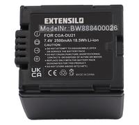 EXTENSILO Batería Compatible con Panasonic NV-GS30, NV-GS280, NV-GS33, NV-GS35, NV-GS300, NV-GS400, NV-GS330 cámara (2500 mAh, 7,4 V, Li-Ion)