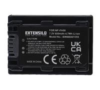 EXTENSILO Batería Compatible con Sony DCR-SR77E, DCR-SR72(E), DCR-SR75(E), DCR-SR77 (650 mAh, 7,2 V, Li-Ion, Negro)