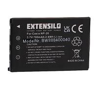 EXTENSILO Batería Recargable reemplaza Casio NP-20 para cámara Digital, DSLR (700 mAh, 3,7 V, Li-Ion)