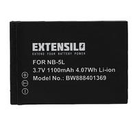 EXTENSILO Batería reemplaza Canon NB-5L para cámara (1100 mAh, 3,7 V, Li-Ion)
