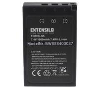 EXTENSILO Batería reemplaza Olympus PS-BLS5, BLS50, BLS-5, BLS-50 para cámara (1000 mAh, 7,4 V, Li-Ion) con infochip