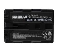 EXTENSILO Batería reemplaza Sony NP-FM500H para cámara (1600 mAh, 7,2 V, Li-Ion)