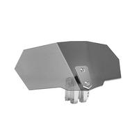 Extensión Alerón Viento Placa De Elevación Ajustable para Motocicleta Parabrisas Pequeño Accesorios Universales para Motocicleta(Silver and Smoke)