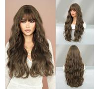 Extensión Cabello Rizado Largo 30in Sin Clips(Cool brown) | Diseño invisible, sin clips ni costuras, mezcla perfecta con cabello natural, look realista