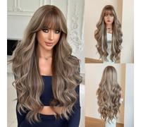 Extensión Cabello Rizado Largo 30in Sin Clips(gold highlights) | Diseño invisible, sin clips ni costuras, mezcla perfecta con cabello natural, look realista