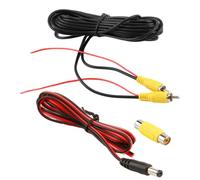 Extensión Cable de Vídeo RCA de 6 m para Conectar Monitor y Cámara de Visión Trasera, Cable de Extensión AV con Conector Vídeo RCA Hembra a Hembra y 1m Cable de Alimentación