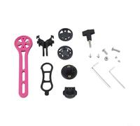 Extensión central de soporte para computadora para manillar integrado, soporte GPS con soporte de luz de 180 grados, compatible con Garmin para Bryton para Cateye, equipo de ciclismo de nailon ligero