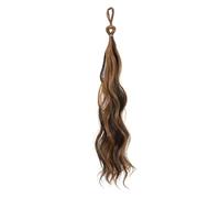Extensión cola caballo Extensiones de cola caballo, extensiones cabello con reflejos aspecto natural, largas, rizadas y onduladas for mujeres Uso diario(4BH27)